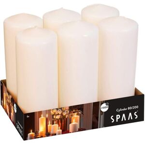 Spaas Kaarsen Spaas 6 Unscented Pillar Candle 80/200 Mm, ± 100 Hours, Ivory Spaas Kaarsen Spaas 6 Unscented Pillar Candle 80/200 Mm, ± 100 Hours, Ivory