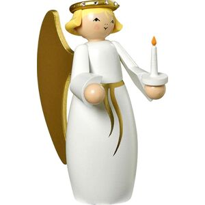 Kwo Kunstgewerbe-Werkstätten Olbernhau Gmbh Angel With Candle Wxhxd 5x10x8cm New Wooden Angel Christmas Collectible Figurine Kwo Kunstgewerbe-Werkstätten Olbernhau Gmbh Angel With Candle Wxhxd 5x10x8cm New Wooden Angel Christmas Collectible Figurine