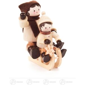 Großhandel Dregeno Miniature Sled Rider With Child, Natural H=approx 5.5 Cm New Erzgebirge Großhandel Dregeno Miniature Sled Rider With Child, Natural H=approx 5.5 Cm New Erzgebirge