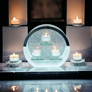 Does Not Apply ® Round Crushed Diamond Crystal Tealight Candle Holder Candle Holder With Walls Does Not Apply ® Round Crushed Diamond Crystal Tealight Candle Holder Candle Holder With Walls