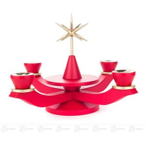 Großhandel Dregeno Advent Candlestick With Star, Red, For Candles D=22mm Bxhxt 25 Cmx21 Cmx25 Cm Großhandel Dregeno Advent Candlestick With Star, Red, For Candles D=22mm Bxhxt 25 Cmx21 Cmx25 Cm
