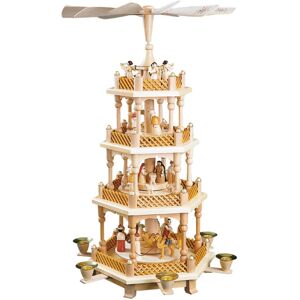 Richard Glässer Seiffen German Christmas Pyramid Nativity Scene, 3-Tier, Height 54 Cm / 2.. Rg 16722 New Richard Glässer Seiffen German Christmas Pyramid Nativity Scene, 3-Tier, Height 54 Cm / 2.. Rg 16722 New