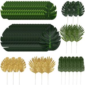 Sodial 3x(Artificial Palm Leaves, 66 Pcs Tropical Palm Leaves Artificial Plants1160 Sodial 3x(Artificial Palm Leaves, 66 Pcs Tropical Palm Leaves Artificial Plants1160
