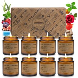 Yinuo Light 8 Pack Scented Candles Gift Set, Soy Wax,Long Lasting Amber Jar Candles,Perfect Yinuo Light 8 Pack Scented Candles Gift Set, Soy Wax,Long Lasting Amber Jar Candles,Perfect