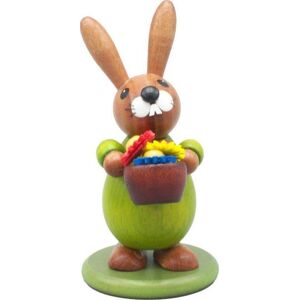 Holz- Und Drechslerwaren Dieter Legler Easter Bunny On Plinth Green With Flowers Height 9 Cm New Figure Decoration Wood Holz- Und Drechslerwaren Dieter Legler Easter Bunny On Plinth Green With Flowers Height 9 Cm New Figure Decoration Wood