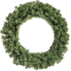 Festive Christmas Artificial Battery Operated Lit Green Wreath 60 Lights - 60cm Festive Christmas Artificial Battery Operated Lit Green Wreath 60 Lights - 60cm