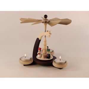 Kunsthandwerk Ullrich Design Tealight Pyramid Natural With Angel, Miner, Nutcracker Height 19 Cm New Kunsthandwerk Ullrich Design Tealight Pyramid Natural With Angel, Miner, Nutcracker Height 19 Cm New