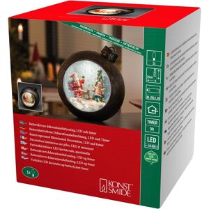 konstsmide Konstsmide Christmas Led Snow Globe Lantern With Santa Scene, Water Filled / Fo konstsmide Konstsmide Christmas Led Snow Globe Lantern With Santa Scene, Water Filled / Fo