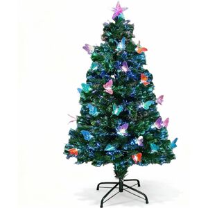 Shatchi 6ft Pre-Lit Christmas Tree Fiber Optic Pine Led Lights Xmas Home Holiday Decor Shatchi 6ft Pre-Lit Christmas Tree Fiber Optic Pine Led Lights Xmas Home Holiday Decor