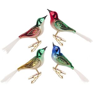 Großhandel Dregeno Thuringian Christmas Ornament Bird Assorted 4-Piece Set Wxhxd 12x5x2.5cm New Großhandel Dregeno Thuringian Christmas Ornament Bird Assorted 4-Piece Set Wxhxd 12x5x2.5cm New