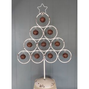 Satchville Christmas White Metal Bauble Bell Tree - Rustic 85cm Xmas Decoration New Satchville Christmas White Metal Bauble Bell Tree - Rustic 85cm Xmas Decoration New