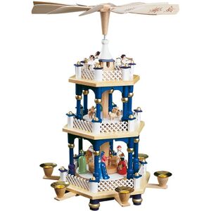 Richard Glässer Seiffen German Christmas Pyramid Nativity Scene, 2-Tier, Height 40 Cm / 1.. Rg 16727 New Richard Glässer Seiffen German Christmas Pyramid Nativity Scene, 2-Tier, Height 40 Cm / 1.. Rg 16727 New