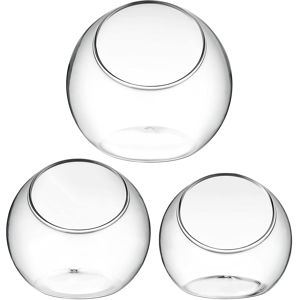 Does Not Apply 3 Pcs Fairy Light Glass Dome Clear Mini Drink Bowl Bubble Flower Vase Terrarium Does Not Apply 3 Pcs Fairy Light Glass Dome Clear Mini Drink Bowl Bubble Flower Vase Terrarium