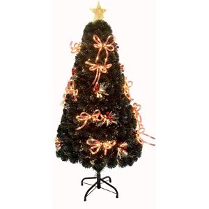 Shatchi Green Christmas Tree Fibre Optic Pre-Lit Led Ribbon-Bows Xmas Home Decor - Christmas Tree Shatchi Green Christmas Tree Fibre Optic Pre-Lit Led Ribbon-Bows Xmas Home Decor - Christmas Tree