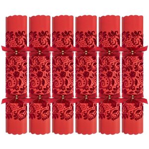 Harvey & Mason Flock Christmas Crackers Red Exquisite Textured Pack Of 6 Hats Gifts Xmas Dinner Harvey & Mason Flock Christmas Crackers Red Exquisite Textured Pack Of 6 Hats Gifts Xmas Dinner