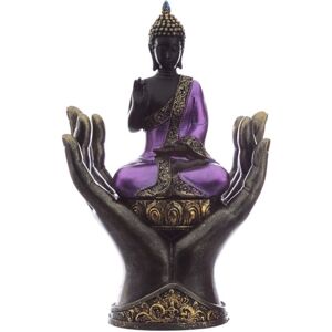 Puckator Buddha Home Decor Ornament Purple & Black Thai Buddha In Hands Resin Puckator Buddha Home Decor Ornament Purple & Black Thai Buddha In Hands Resin