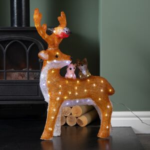 Samuel Alexander 60cm Light Up Acrylic Standing Christmas Deer With Animals & 80 Warm White Leds Samuel Alexander 60cm Light Up Acrylic Standing Christmas Deer With Animals & 80 Warm White Leds