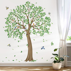 Does Not Apply Large Green Tree Wall Stickers Falling Leaves Birds Wall Decals Living Room Bedr Does Not Apply Large Green Tree Wall Stickers Falling Leaves Birds Wall Decals Living Room Bedr