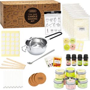 Anbar Complete Diy Candle Making Kit For Adults - Aluminium Tins, Natural Soy W Anbar Complete Diy Candle Making Kit For Adults - Aluminium Tins, Natural Soy W