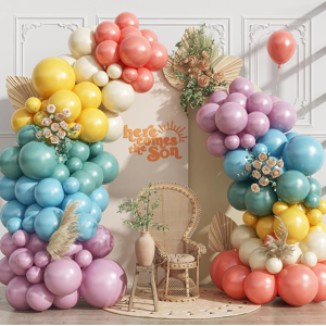 Does Not Apply 144pcs Rainbow Balloon Arch Kit, Assorted Colorful Balloon Garland With Dusty Sl Does Not Apply 144pcs Rainbow Balloon Arch Kit, Assorted Colorful Balloon Garland With Dusty Sl