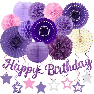 Purple Birthday Party-Decorations - 29pcs Lavender Pink Lilac Party Decorations Purple Birthday Party-Decorations - 29pcs Lavender Pink Lilac Party Decorations