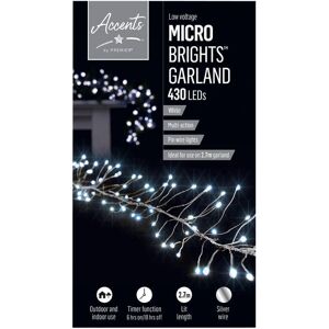 Raraion - Led Garland Light With Silver Wire, White Raraion - Led Garland Light With Silver Wire, White