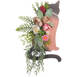 Sodial 3x(Spring Cats Wreaths For Front Door, Artificial Spring Summer Cats Door7607 Sodial 3x(Spring Cats Wreaths For Front Door, Artificial Spring Summer Cats Door7607