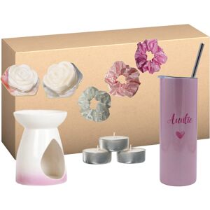 Woodside Home Living Auntie Pink Infinity Heart Home Fragrance Teardrop Burner & Wax Melts Treat Box Woodside Home Living Auntie Pink Infinity Heart Home Fragrance Teardrop Burner & Wax Melts Treat Box