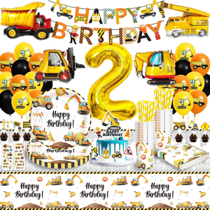 Does Not Apply 2nd Excavator Birthday Decorations, 2nd Construction Party Tableware, 2nd Constr Does Not Apply 2nd Excavator Birthday Decorations, 2nd Construction Party Tableware, 2nd Constr