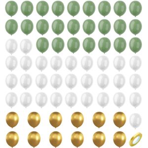 Sodial 5x(Sage Green And Gold Balloons, 67pcs 12 Inch Sage Green Gold White1602 Sodial 5x(Sage Green And Gold Balloons, 67pcs 12 Inch Sage Green Gold White1602