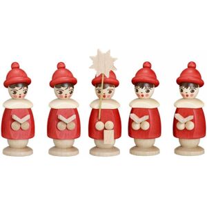 Erzgebirgische Volkskunst Drechslerei Schalling Miniature Figures 5 Carolers Red Height 3.7cm New Christmas Figures Church Erzgebirgische Volkskunst Drechslerei Schalling Miniature Figures 5 Carolers Red Height 3.7cm New Christmas Figures Church