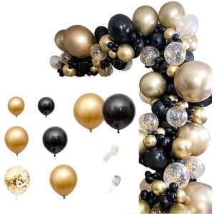 Sodial 3x(121pcs Gold Black Balloons Arch Garland Kit Gold Sequins Balloons For2928 Sodial 3x(121pcs Gold Black Balloons Arch Garland Kit Gold Sequins Balloons For2928