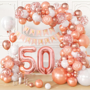 Does Not Apply 50th Birthday Decorations For Women, Rose Gold Balloons Garland Arch Kit Party D Does Not Apply 50th Birthday Decorations For Women, Rose Gold Balloons Garland Arch Kit Party D