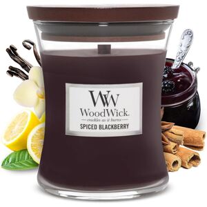 Woodwick Medium Hourglass Scented Candle , Spiced Blackberry , With Crackling W Woodwick Medium Hourglass Scented Candle , Spiced Blackberry , With Crackling W