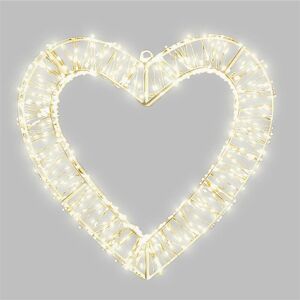 Pegdev Heart-Shaped Pre-Lit Led 40cm Decoration, Warm White 960 Leds, 5m Lead, Timer Pegdev Heart-Shaped Pre-Lit Led 40cm Decoration, Warm White 960 Leds, 5m Lead, Timer