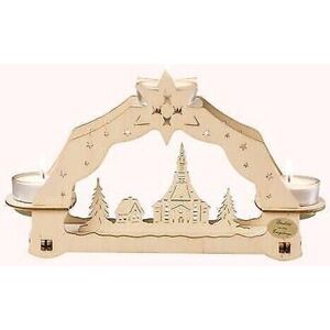 Saico Gmbh Candle Holder Seiffen Church For 3 Tea Lights 24.5 X 13.5 X 6cm New Saico Gmbh Candle Holder Seiffen Church For 3 Tea Lights 24.5 X 13.5 X 6cm New