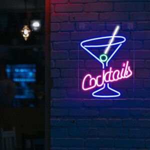 Led Neon Light Cocktail Glass Shape Dimmable Wall Decor Neon Sign Bright Color Led Neon Light Cocktail Glass Shape Dimmable Wall Decor Neon Sign Bright Color
