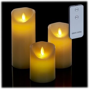 Relaxdays Led Candles Flickering Electric Lights Battery Operated Candle Trio Timer Relaxdays Led Candles Flickering Electric Lights Battery Operated Candle Trio Timer