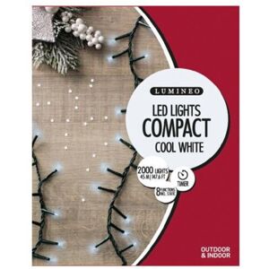 Kaemingk 2000 Led Multi-Action Christmas Tree Lights With Timer 45m - Cool White Kaemingk 2000 Led Multi-Action Christmas Tree Lights With Timer 45m - Cool White