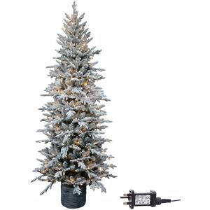 Shatchi 5ft Pre Lit Christmas Tree Piedmont Pine Snow Flocked Warm White Led Xmas Decor Shatchi 5ft Pre Lit Christmas Tree Piedmont Pine Snow Flocked Warm White Led Xmas Decor