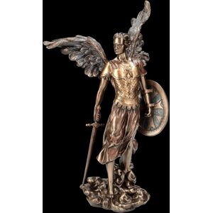 Archangel Michael Figure In Heroic Pose - Veronese Decorative Statue Gods Archangel Michael Figure In Heroic Pose - Veronese Decorative Statue Gods