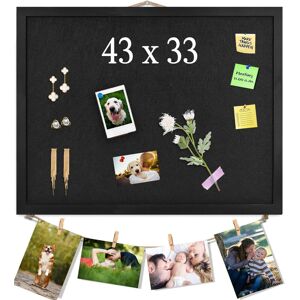 Black Bulletin Boards Cork Board With Felt, 43x33cm Small Display Pin Board Visi Black Bulletin Boards Cork Board With Felt, 43x33cm Small Display Pin Board Visi