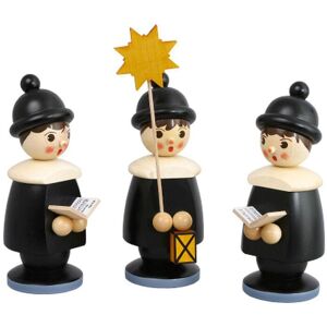 Erzgebirgische Volkskunst Drechslerei Schalling Miniature Figures 3 Carolers Black Height 19cm New Christmas Figures Erzgebirgische Volkskunst Drechslerei Schalling Miniature Figures 3 Carolers Black Height 19cm New Christmas Figures