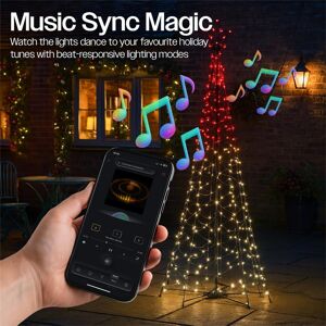 Xmas Haus 9ft Rgb Micro Led Cone Xmas Tree Outdoor Flagpole Lights App Controlled Display Xmas Haus 9ft Rgb Micro Led Cone Xmas Tree Outdoor Flagpole Lights App Controlled Display