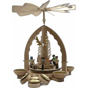 Richard Glässer Seiffen Christmas Pyramid In The Forest For Tea Light And Candles, 27 Cm .. Rg 16078 New Richard Glässer Seiffen Christmas Pyramid In The Forest For Tea Light And Candles, 27 Cm .. Rg 16078 New