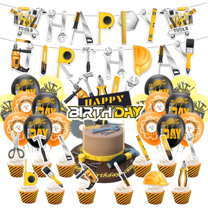 Does Not Apply Tools Birthday Party Decorations - Toolbox, Happy Birthday Banner, Cupcake & Cak Does Not Apply Tools Birthday Party Decorations - Toolbox, Happy Birthday Banner, Cupcake & Cak