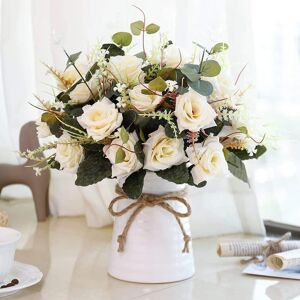 Lesing Artificial Flowers In Vase Silk Rose Flower Arrangements Fake Faux Lesing Artificial Flowers In Vase Silk Rose Flower Arrangements Fake Faux