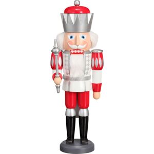 Seiffener Volkskunst Eg Schauwerkstatt Nutcracker King Exclusive White-Silver-Red Wxhxd 14x40x12cm New Nutcracker Wood Seiffener Volkskunst Eg Schauwerkstatt Nutcracker King Exclusive White-Silver-Red Wxhxd 14x40x12cm New Nutcracker Wood