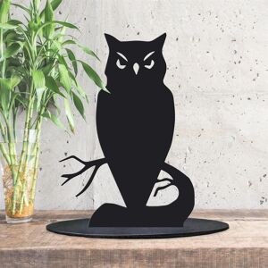 Black Country Metal Works Black Owl Silhouette Ornament Black Country Metal Works Black Owl Silhouette Ornament