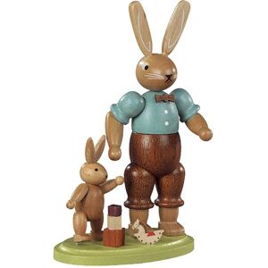 Kleinkunst Aus Dem Erzgebirge® Easter Figure Rabbit Father With Spielendem Child Coloured Lassiert Small Height Kleinkunst Aus Dem Erzgebirge® Easter Figure Rabbit Father With Spielendem Child Coloured Lassiert Small Height